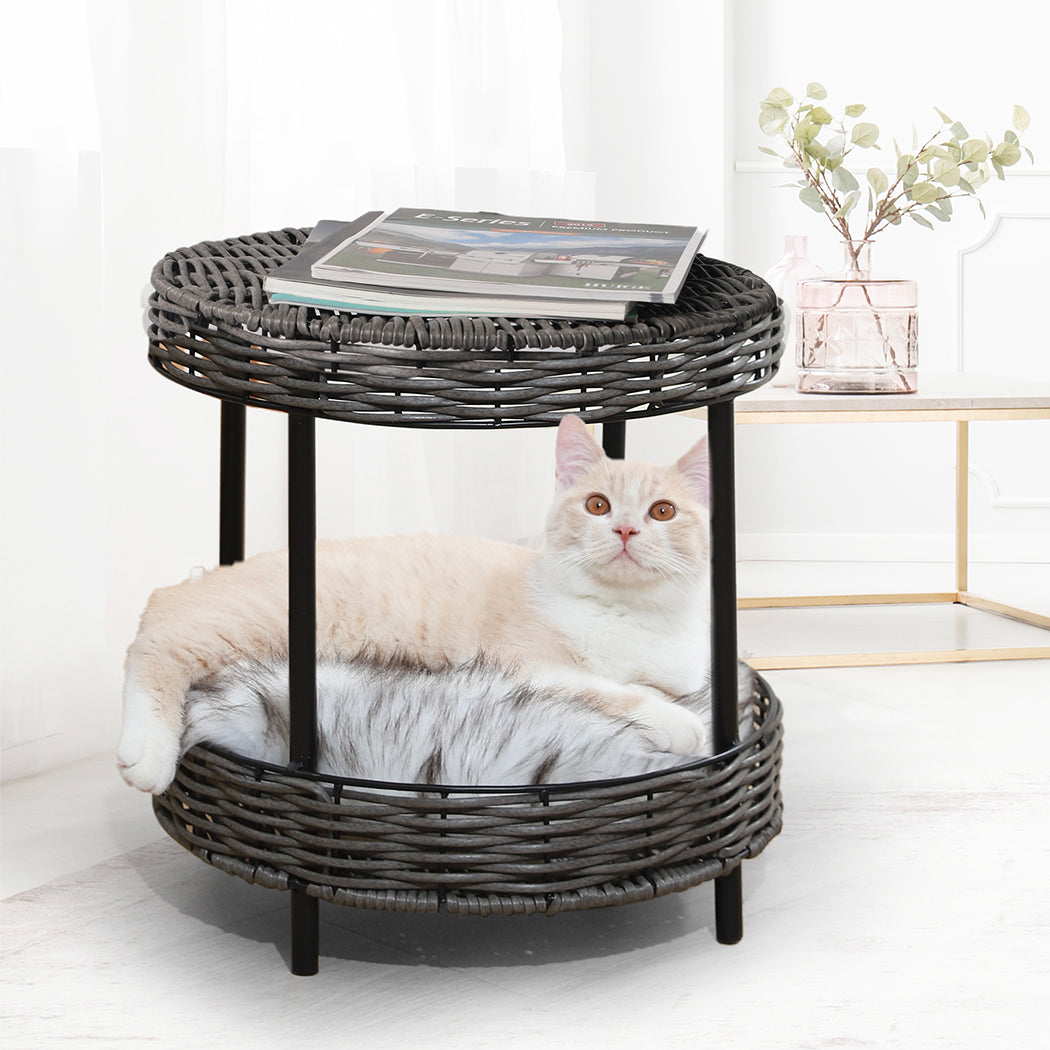 PaWz Rattan Pet Bed Elevated Raised-1942353083837321223