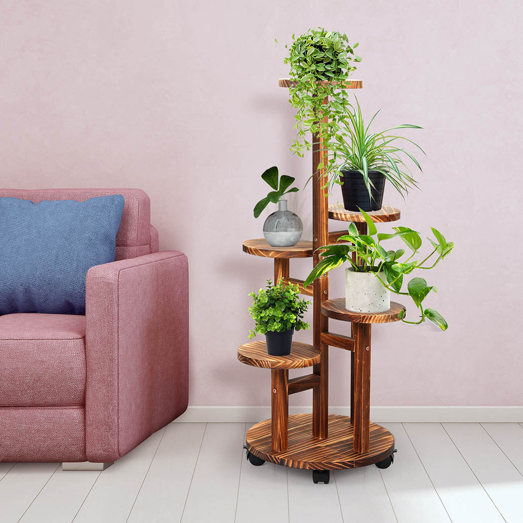 Levede 4-Tier Plant Stand Wood Wooden-1942353760198201351