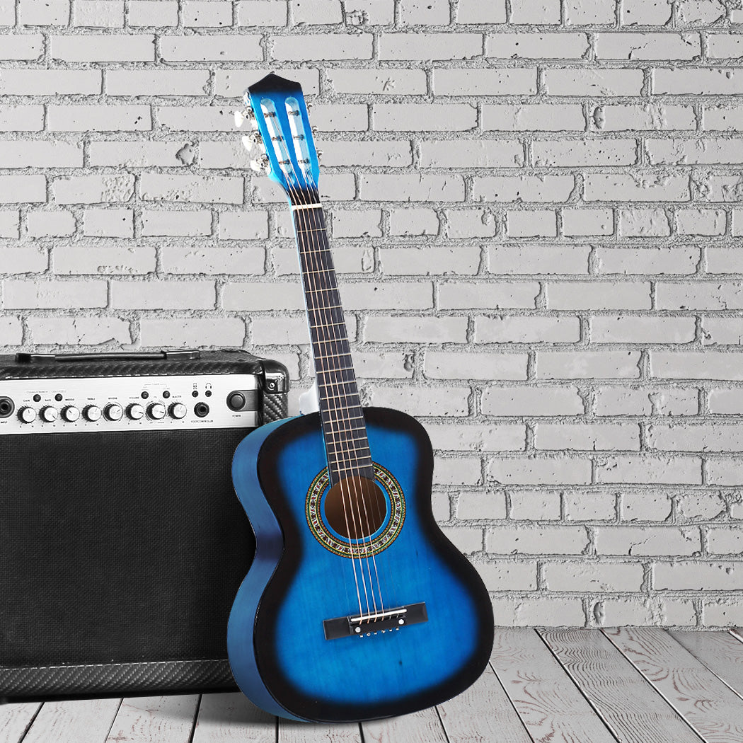 BoPeep 34 Inch Wooden Folk Acoustic Blue-1942352863653138439