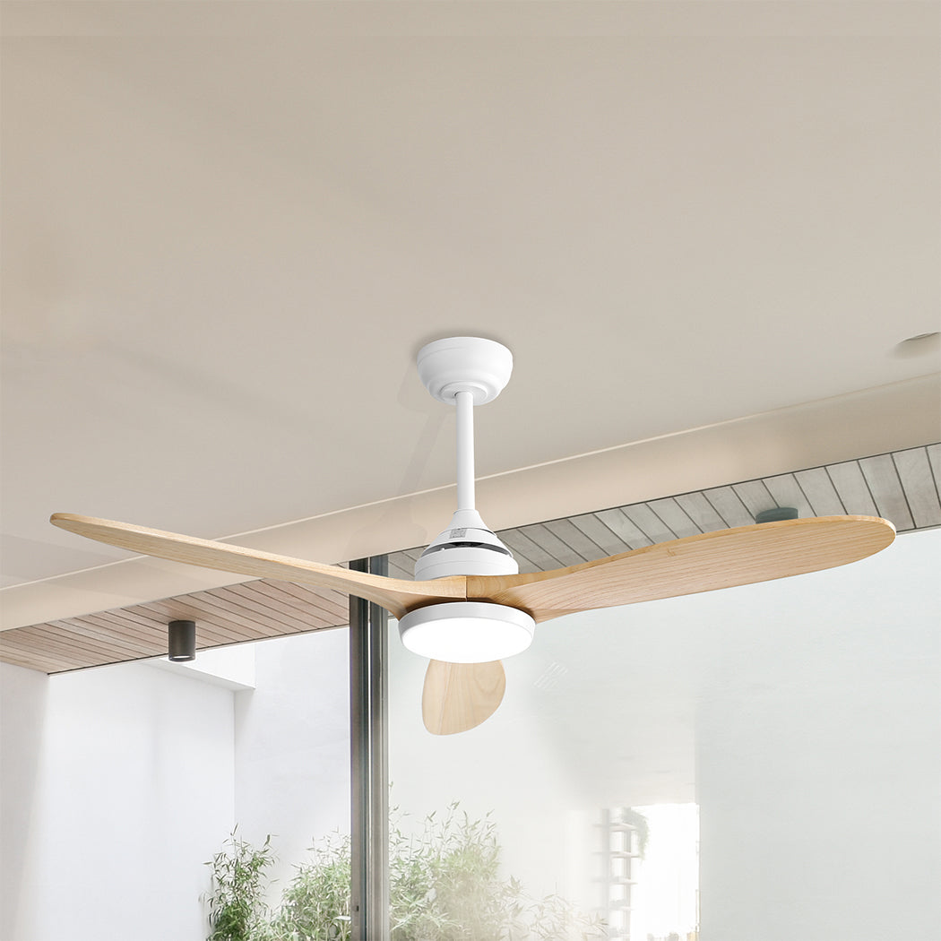 Spector 52'' Ceiling Fan LED Light DC Natural-2006733155985395719