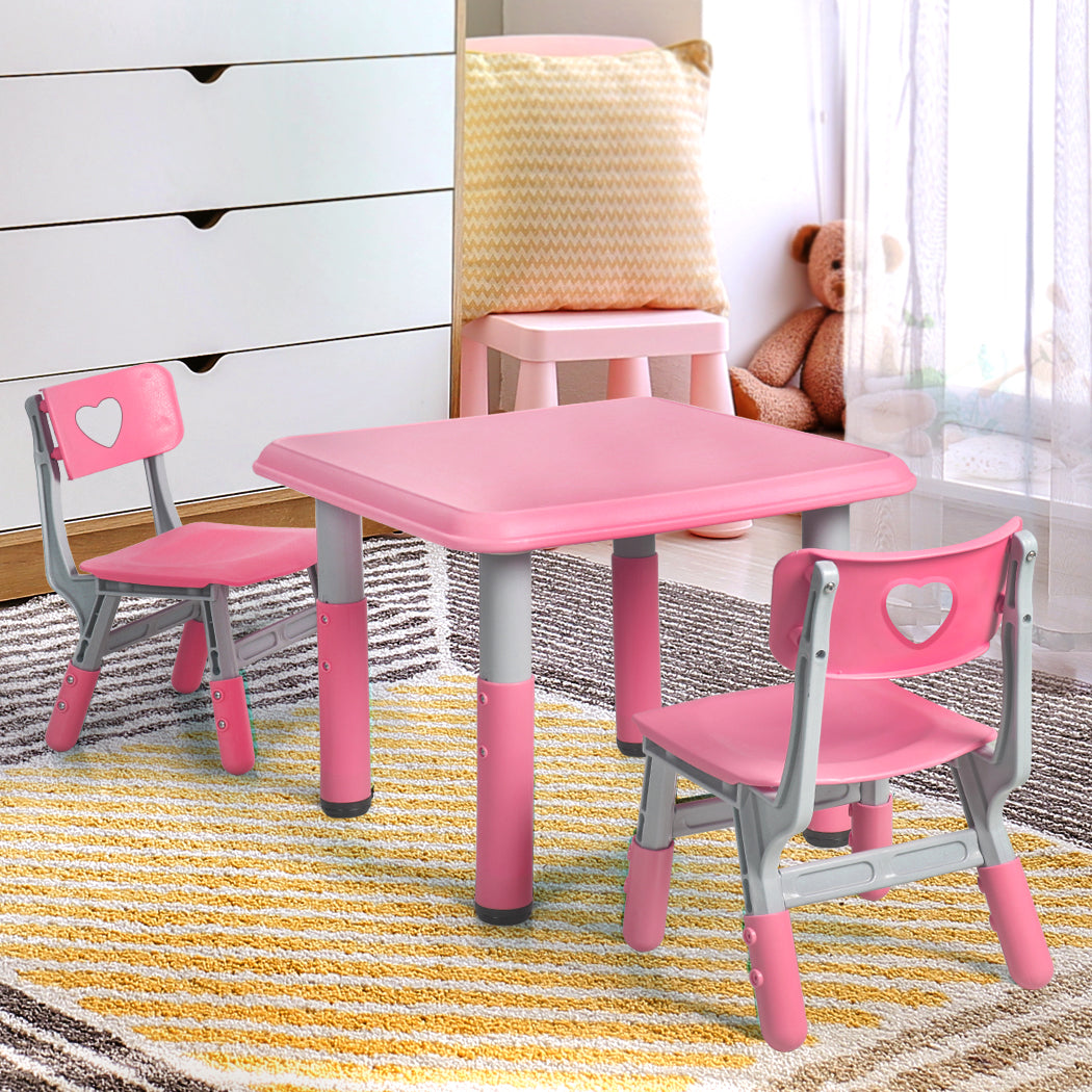 BoPeep Kids Table and Chairs Children Pink-1919892903220613127