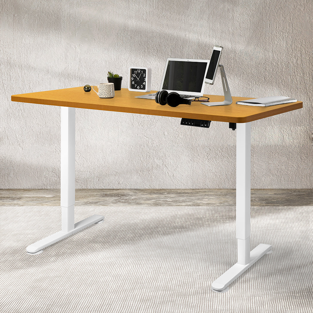 Levede Motorised Standing Desk Adjustable 140cm Natural 1000x 1MM-1910112997267869703