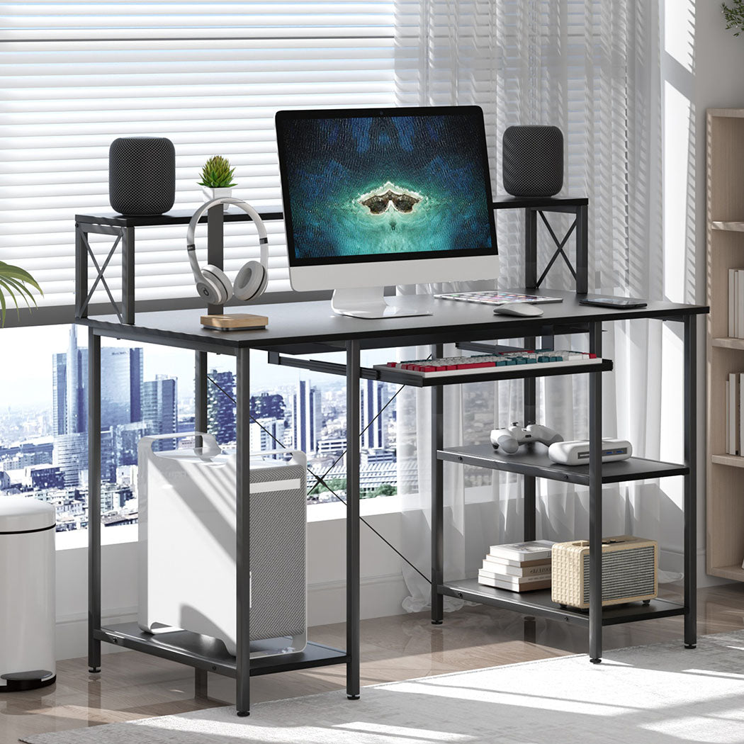 Levede Office Gaming Computer Desk Black-1937319785868169223