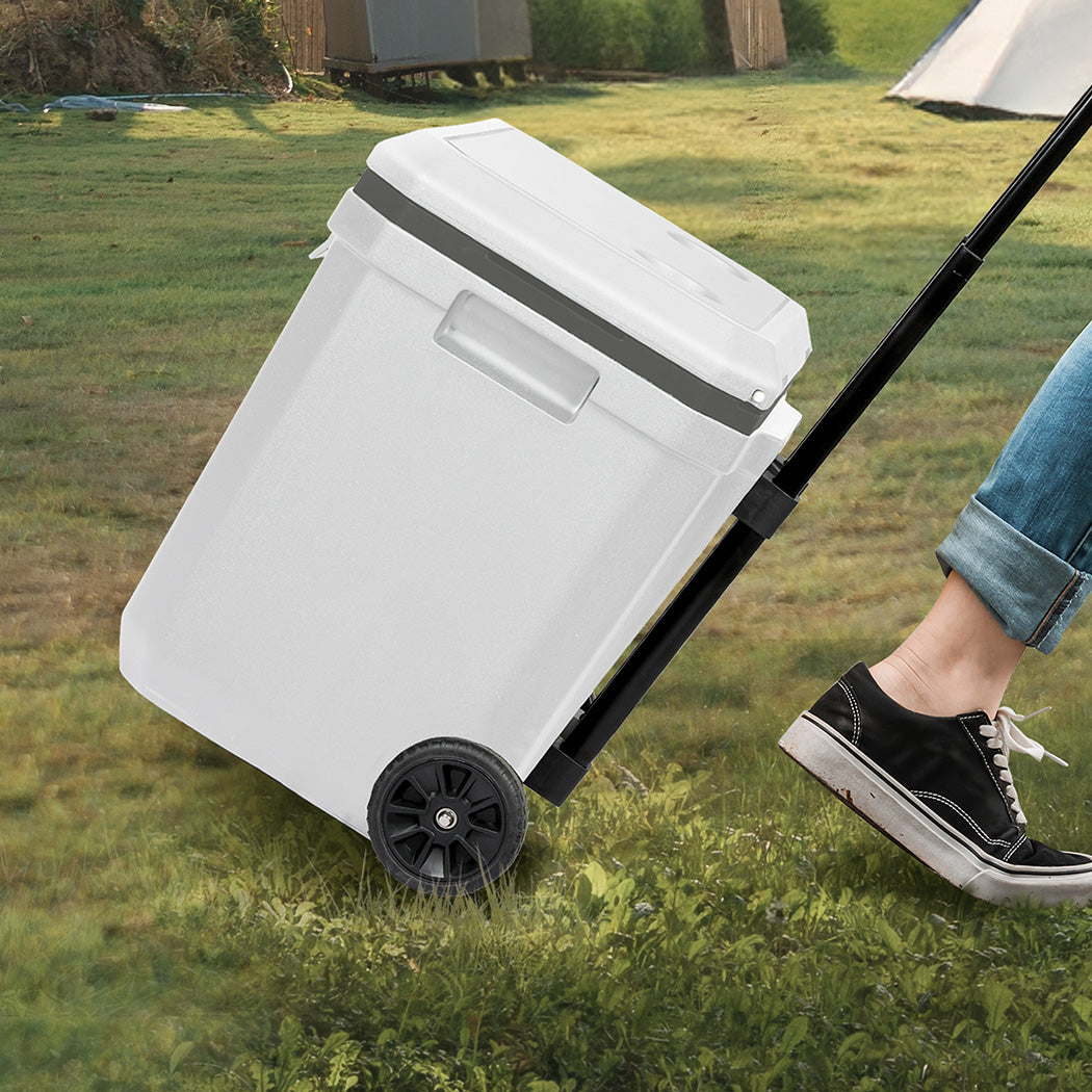 Mountview Cooler Ice Box 27L/43L Portable Chest Trolly For Camping BBQ Picnic-1942353629763735559