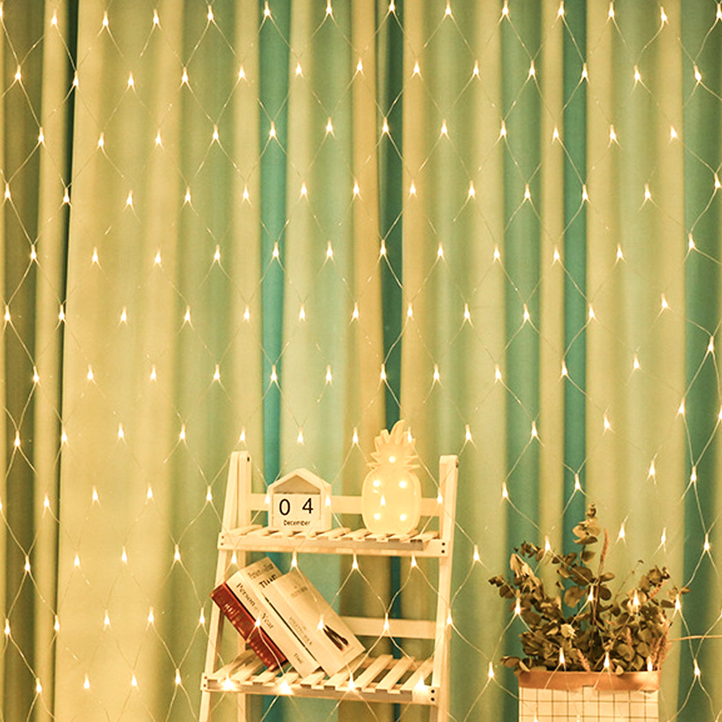 320LED Fairy Lights Net Mesh Curtain Cool white-1942353050316443655