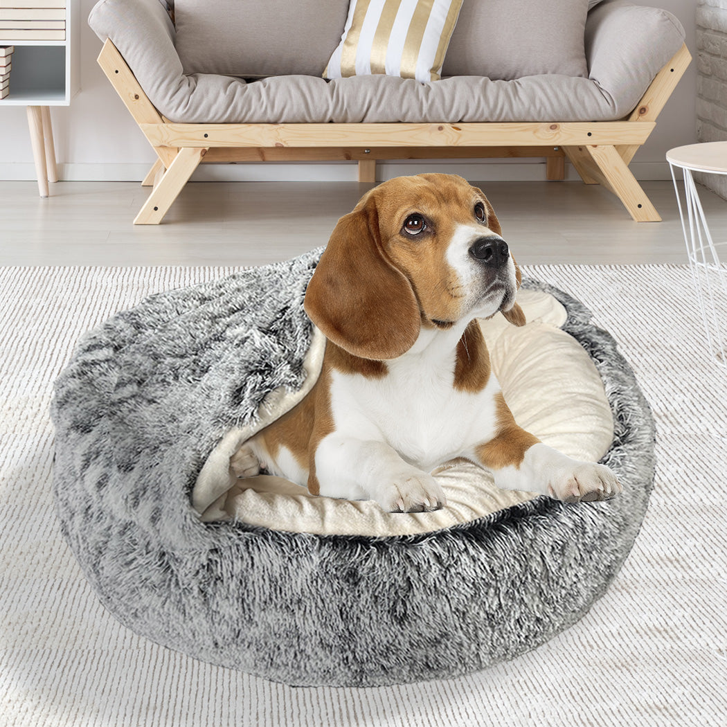 PaWz Pet Dog Calming Bed Warm Soft Plush M Medium-1942352739061338119