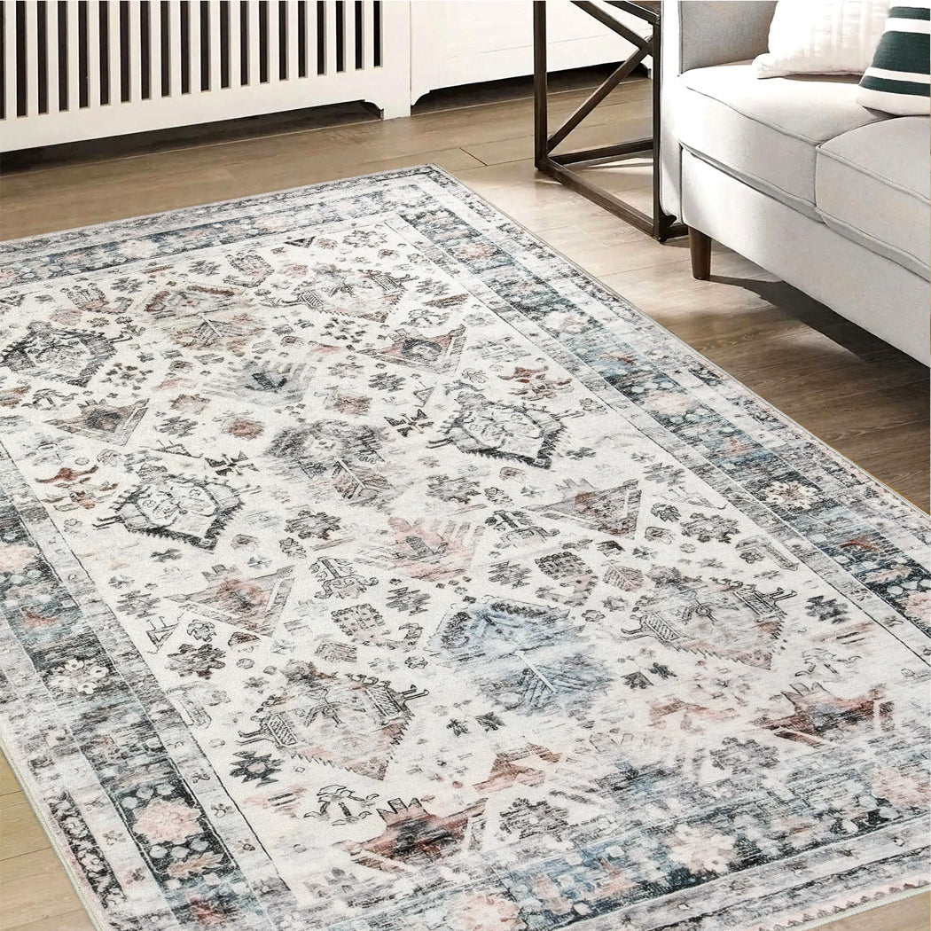 Marlow  Floor Rug Vintage Short Pile Washable Carpet Soft Plush Non Slip 80X120-1942353626173411335