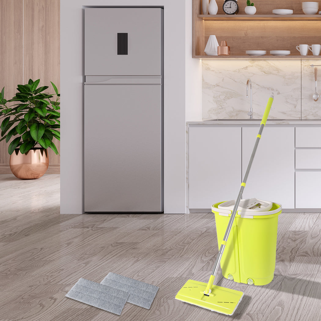 Cleanflo Flat Mop Bucket Set Cleaner Green-1942353180725743623