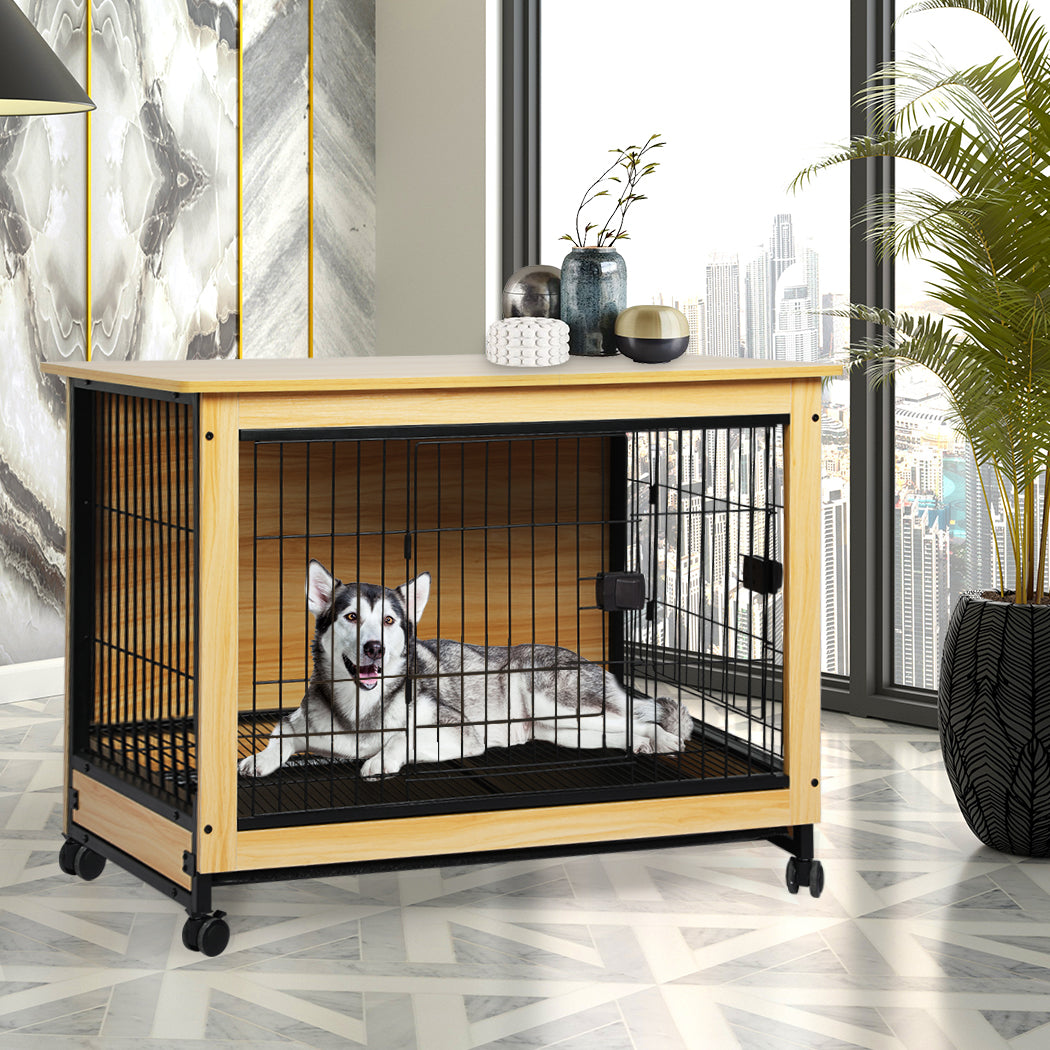 PaWz Wooden Wire Dog Kennel Side End XXL XX-Large-1942352752827043847