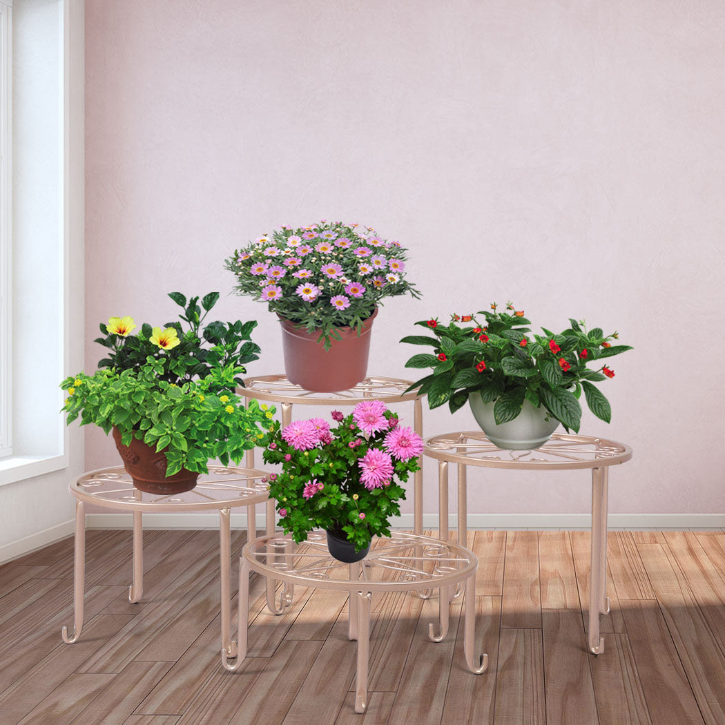 4 x Levede Metal Plant Stand Outdoor Rose Gold-1942353738572369927
