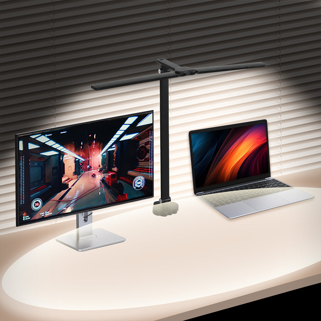 Emitto Double Head LED Desk Lamp Dimmable With Clamp-1942353713863725063