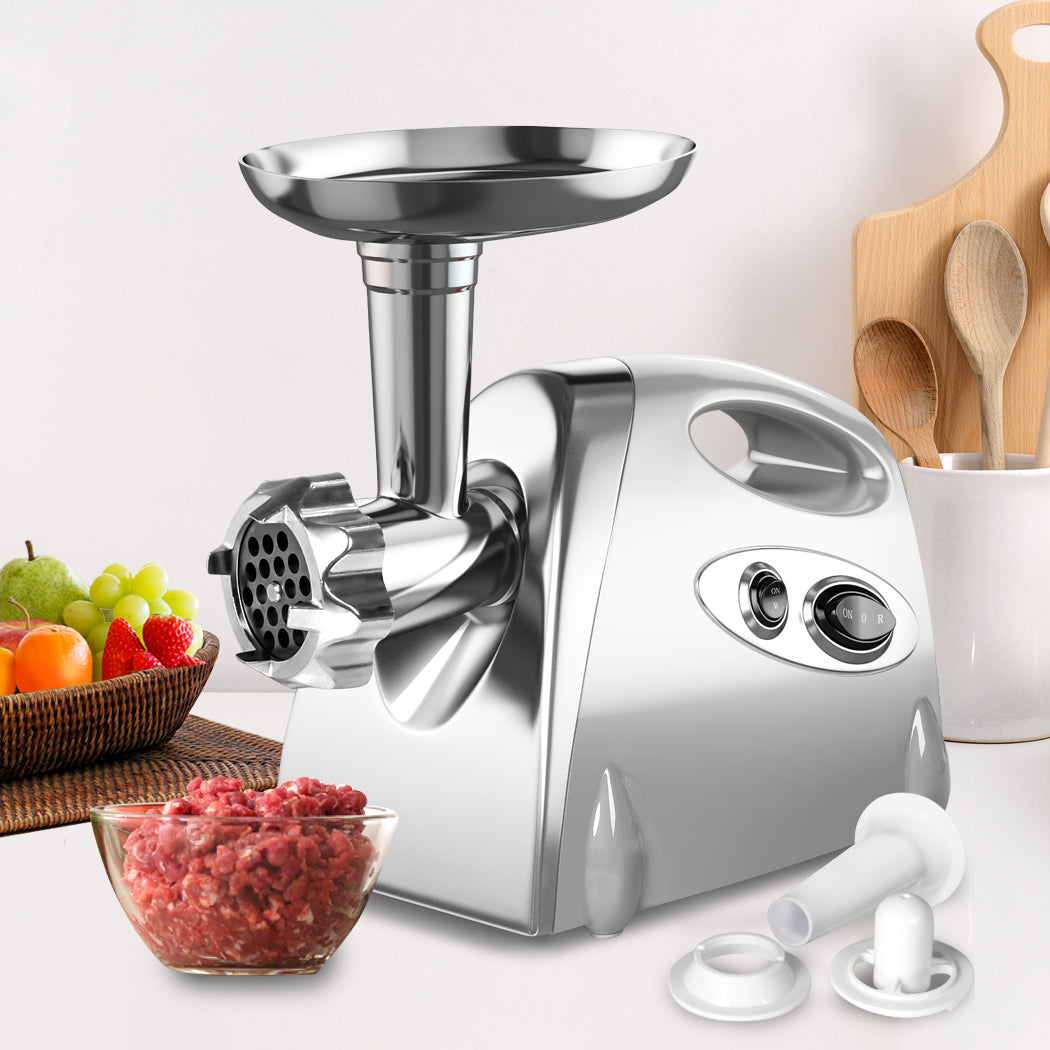 800W Electric Meat Grinder Mincer Sausage Silver-2006733080777330694