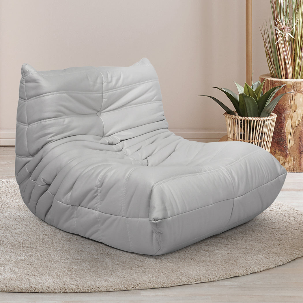 Levede Floor Chair Caterpillar Sofa Grey-1910112512897060871