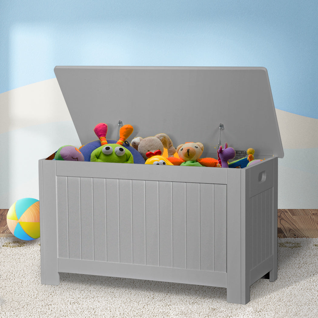 Levede Kids Toy Box Storage Chest Cabinet Grey-1910112555947397127