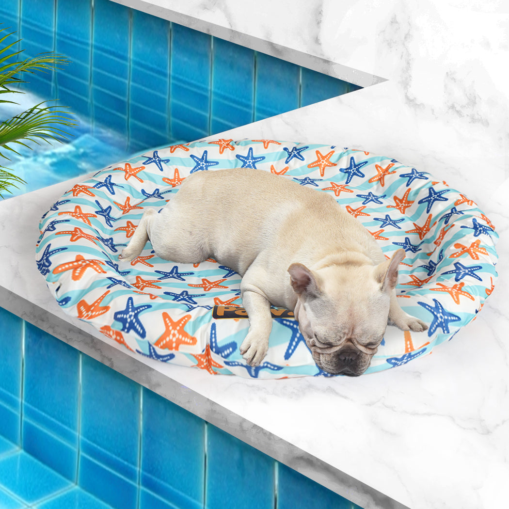 PaWz Pet Cool Gel Mat Cat Bed Dog Bolster L Large-1942353929501282311