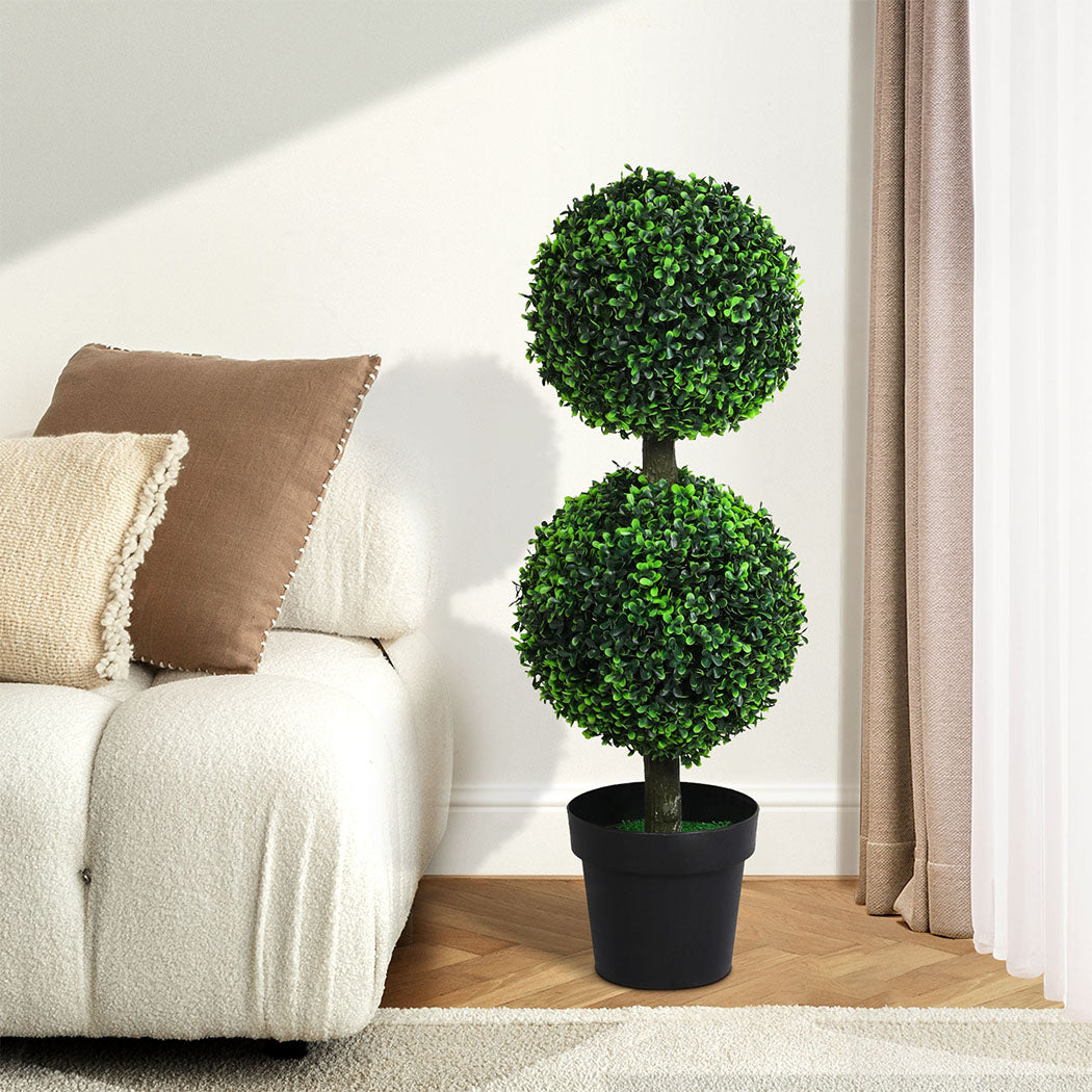 Lambu Artificial Double Ball Boxwood Trees-1942353682842652679