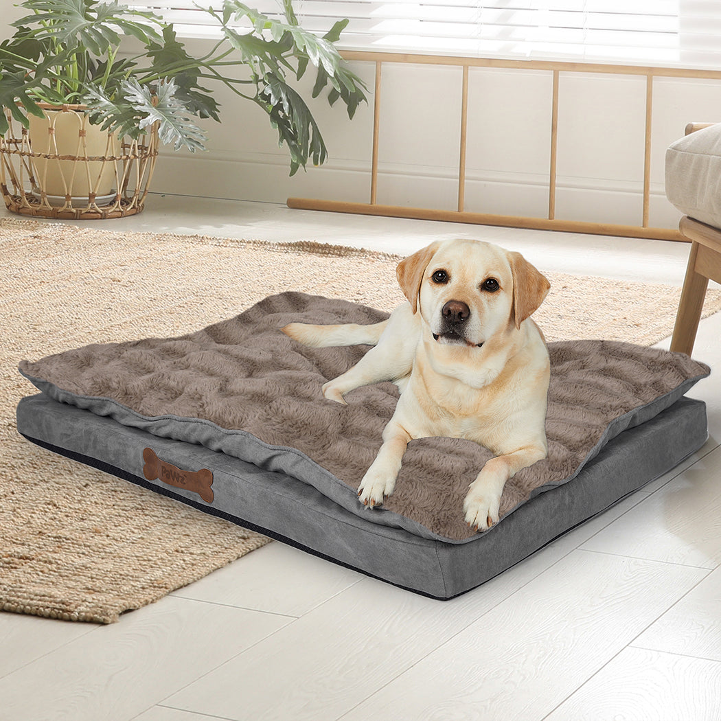 PaWz Dog Calming Bed Pet Cat Removable S Khaki Small-1942353079236169735