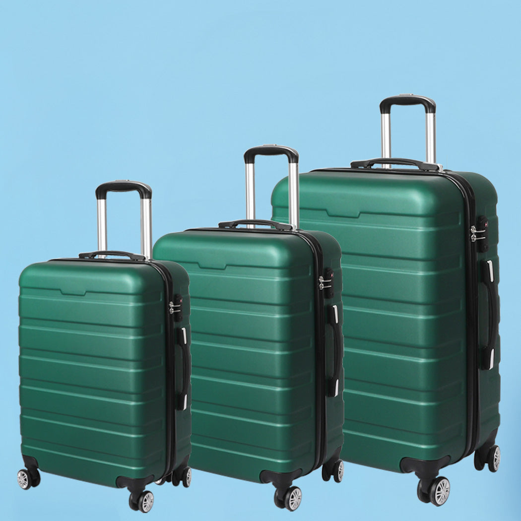 Slimbridge 3PC Luggage sets Suitcase Green-1942352941067407367