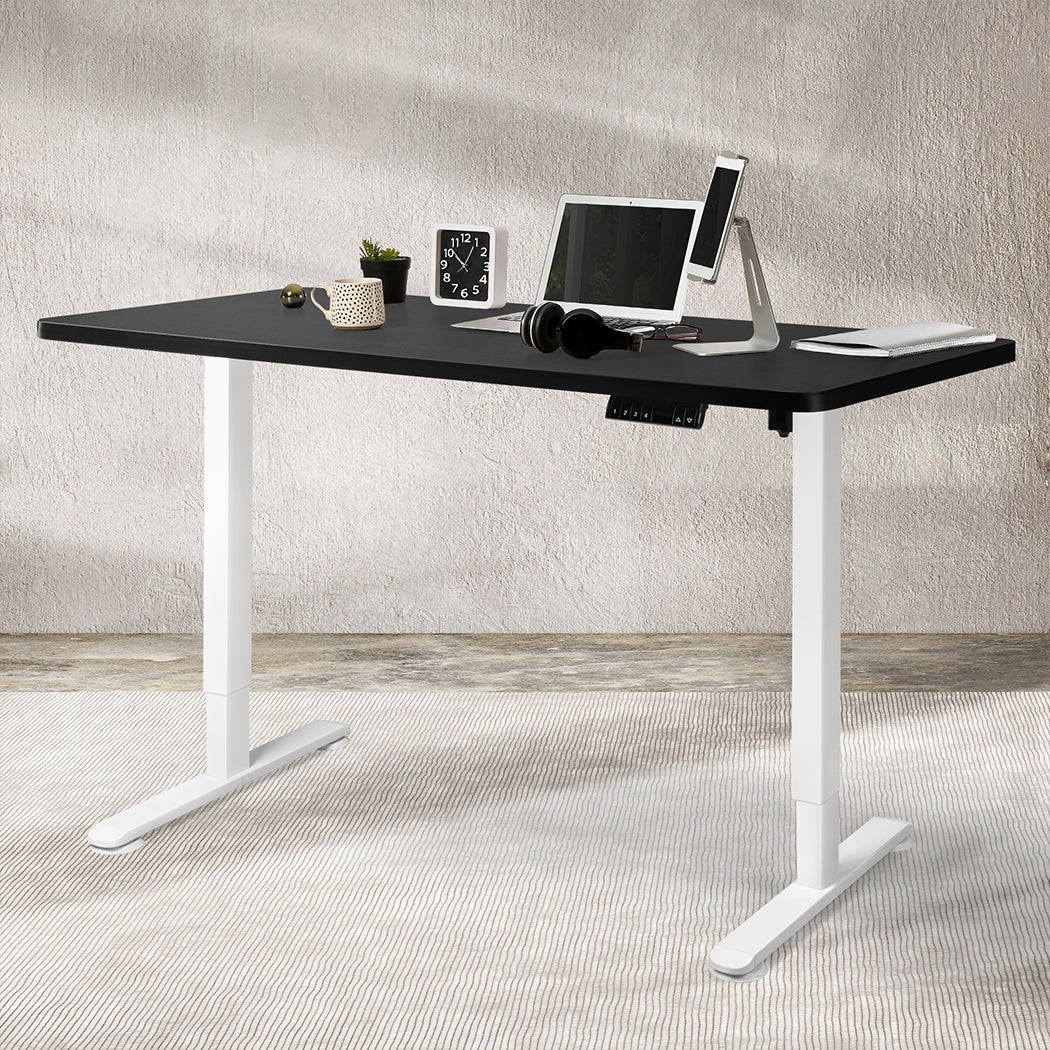 Levede Motorised Standing Desk Adjustable 140cm Black 1000x 1MM-1910112997079126023