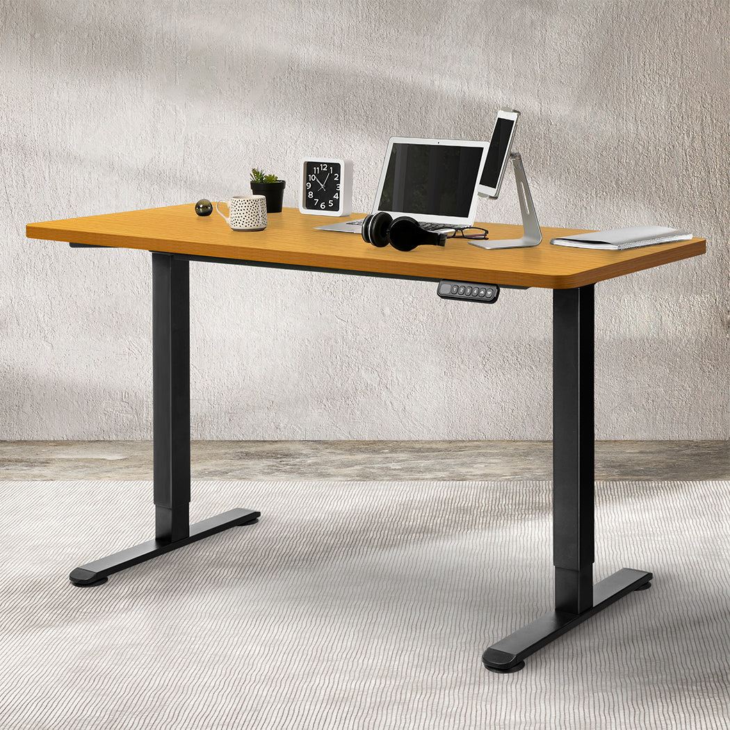 Levede Motorised Standing Desk Adjustable 140cm Natural 1000x 1MM-1910112994604486663