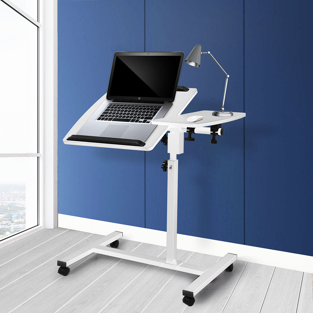 Levede Mobile Laptop Desk Adjustable White-1919892937458716679