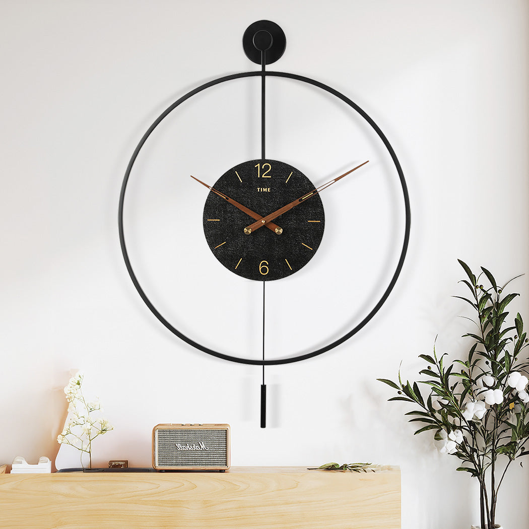 Yezi Round Wall Clock 60cm Large Modern Home Decoration-1942353685917077511