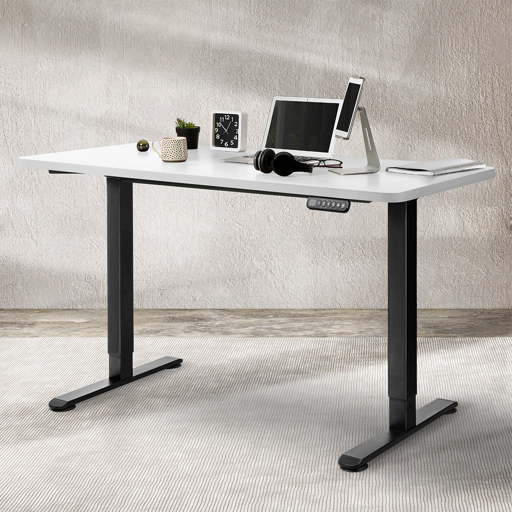 Levede Motorised Standing Desk Adjustable 120cm White 800x 1.5MM-1910112990800252935