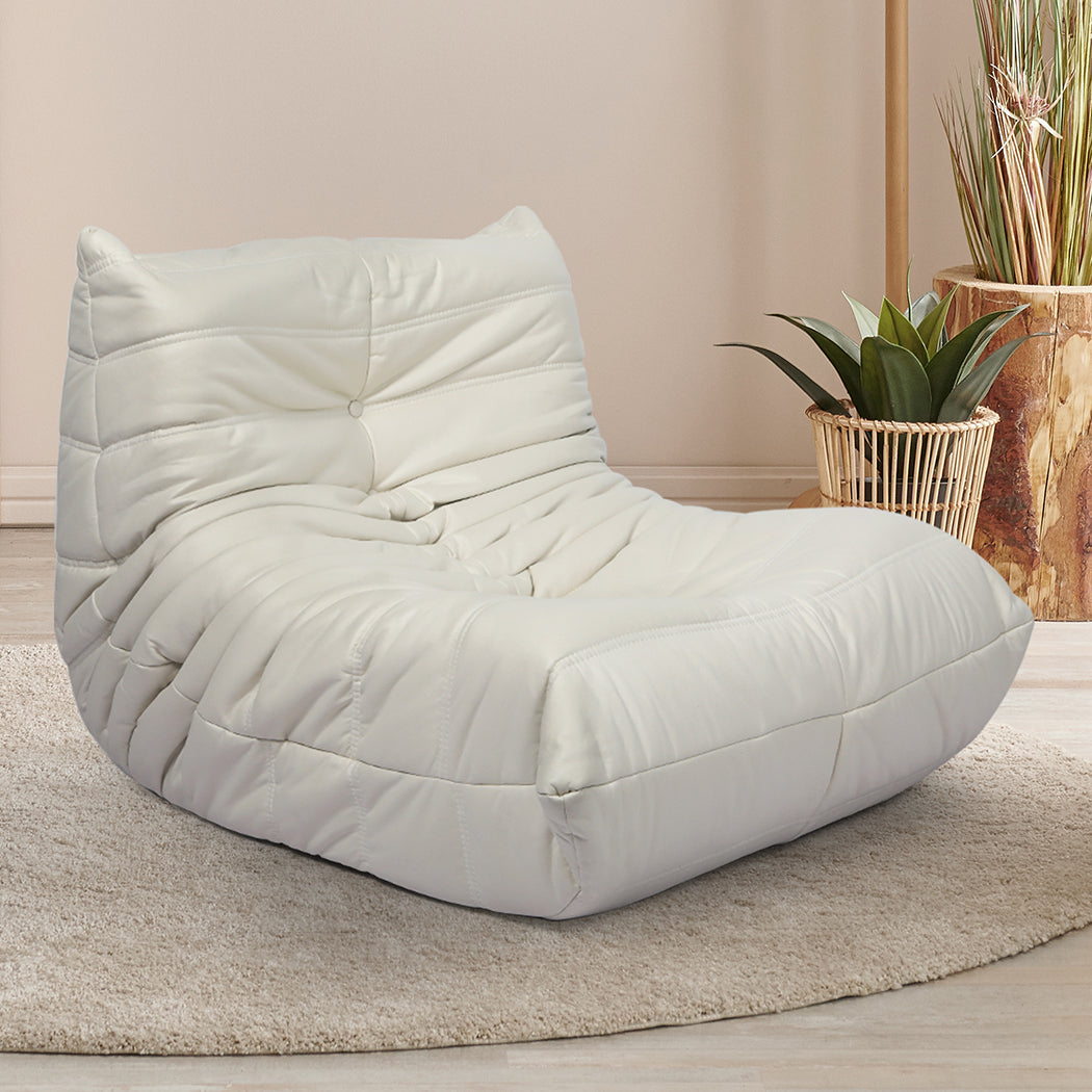 Levede Floor Chair Caterpillar Sofa Beige-1910112512737677319