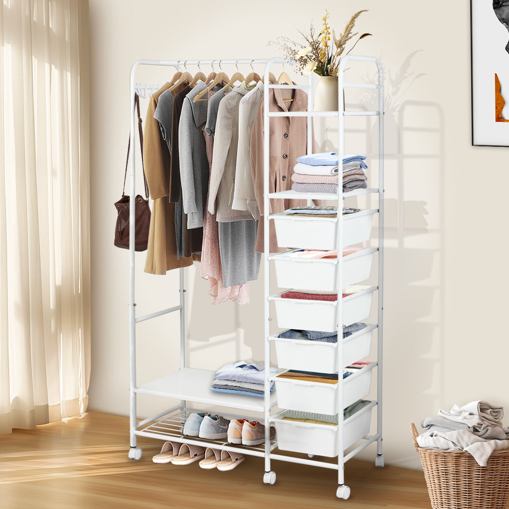 Levede 94CM Clothes Rack Stand Heavy Duty Hanging-1942353709476483079
