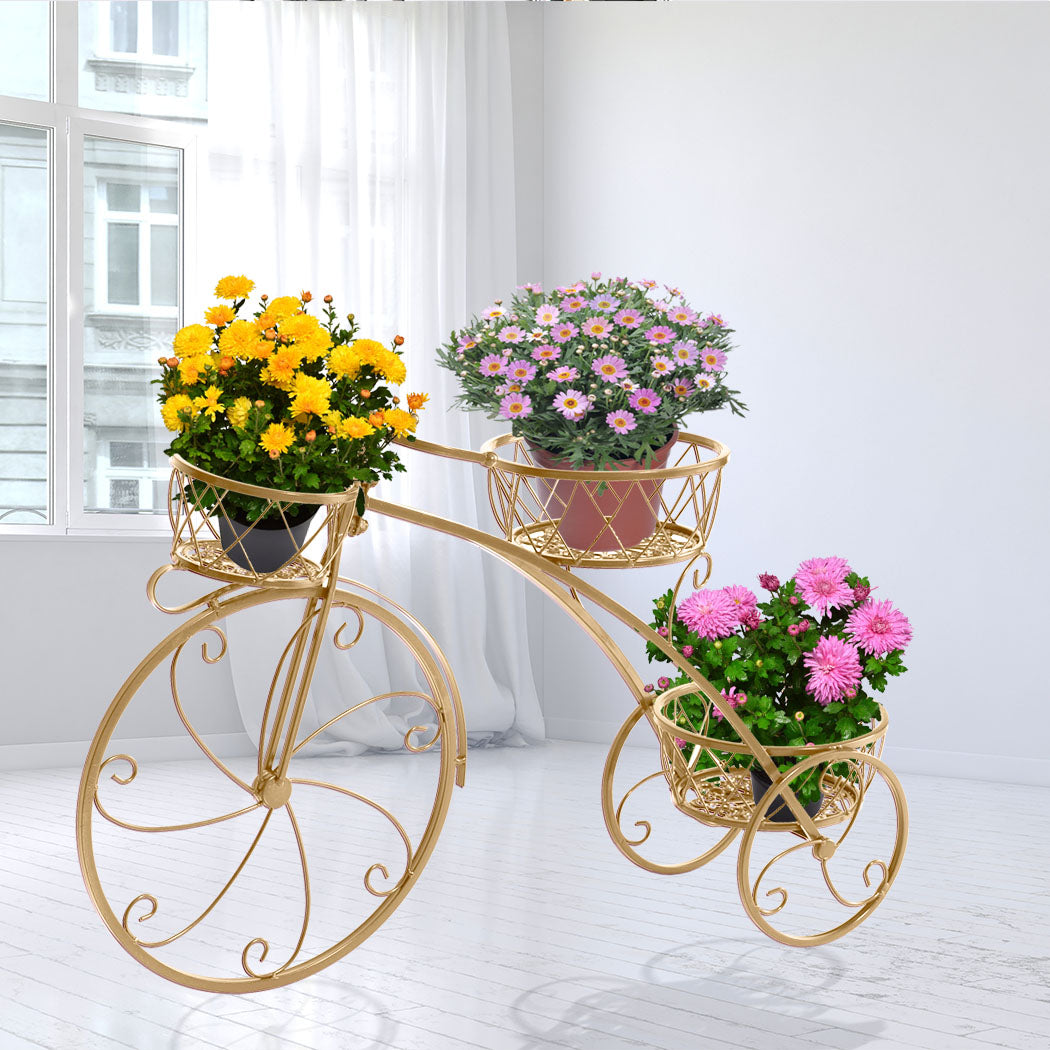 Levede Plant Stand Outdoor Indoor Metal Gold-1942353738241019911