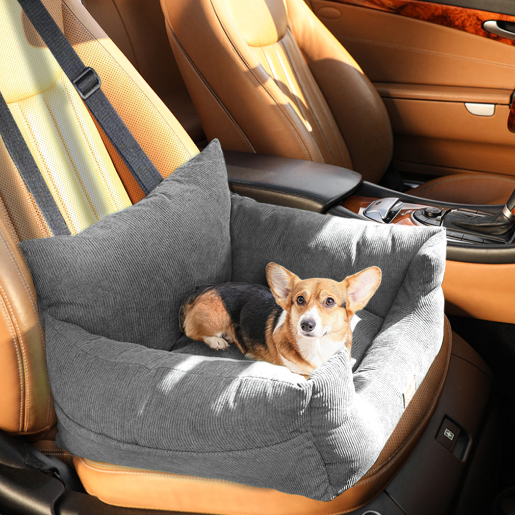 PaWz Pet Car Booster Seat Dog Protector M Grey Medium-1942352753527492614