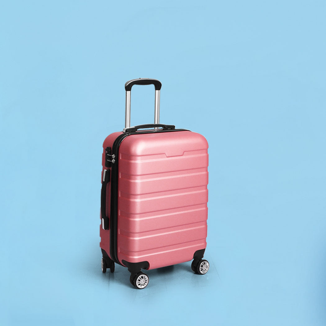 Slimbridge 20" Carry On Luggage Case Rose Gold 20 inch-1942352936927629319