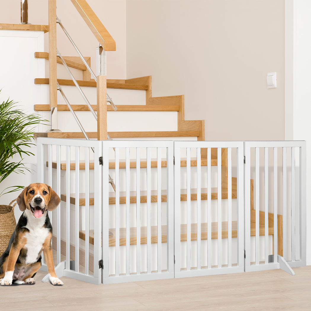 PaWz Wooden Pet Gate Dog Fence Safety White 800x 3MM-1942353081001971719