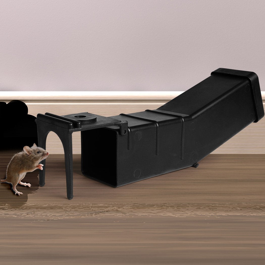 2x L Mouse Rat Trap Cage Catch Capture Black Large-1942352776227065862