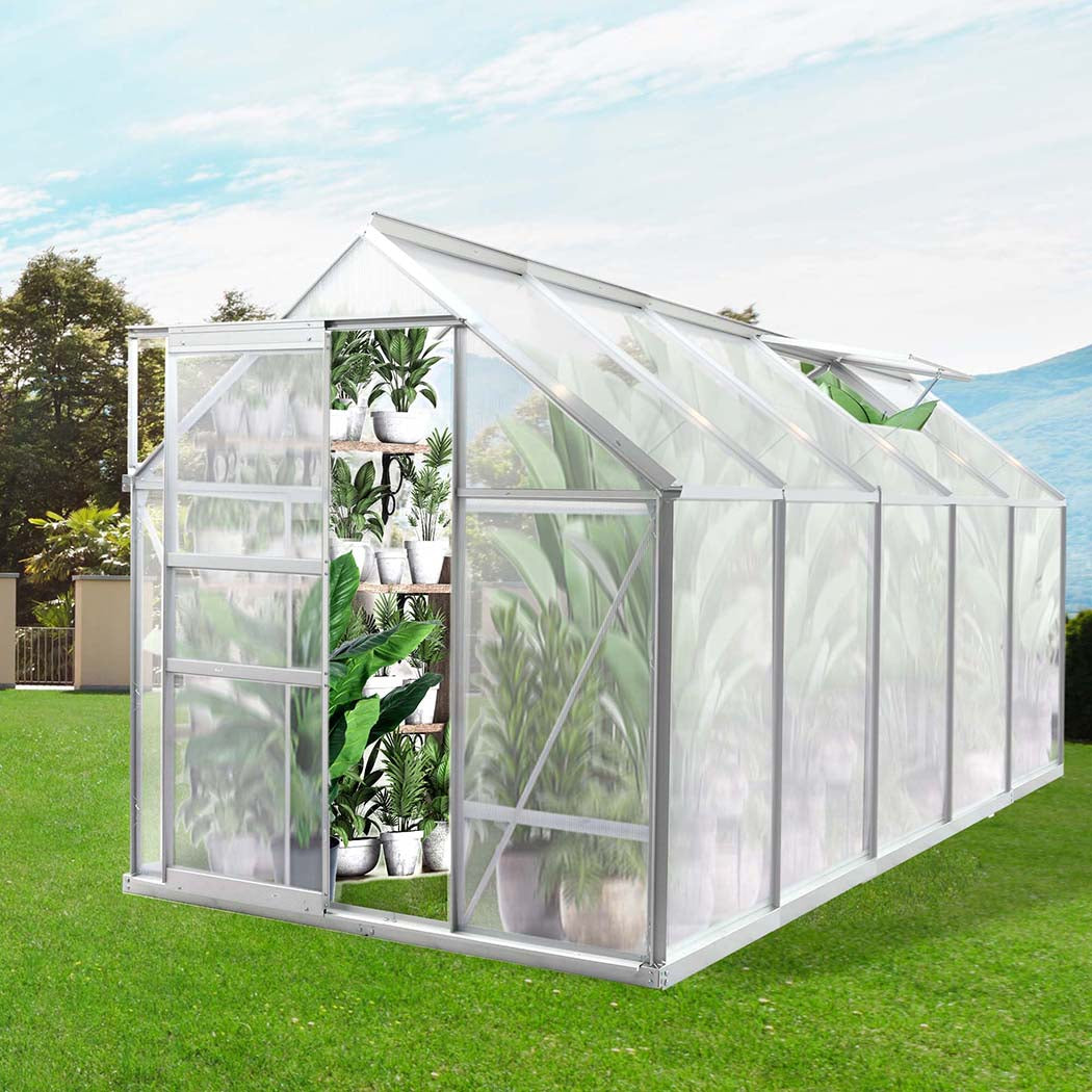 Lambu Greenhouse Aluminium Walk In Green-1942353762802864135