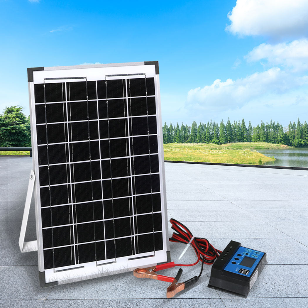 12V 10W Solar Panel Kit Mono Caravan-1910112553439203334