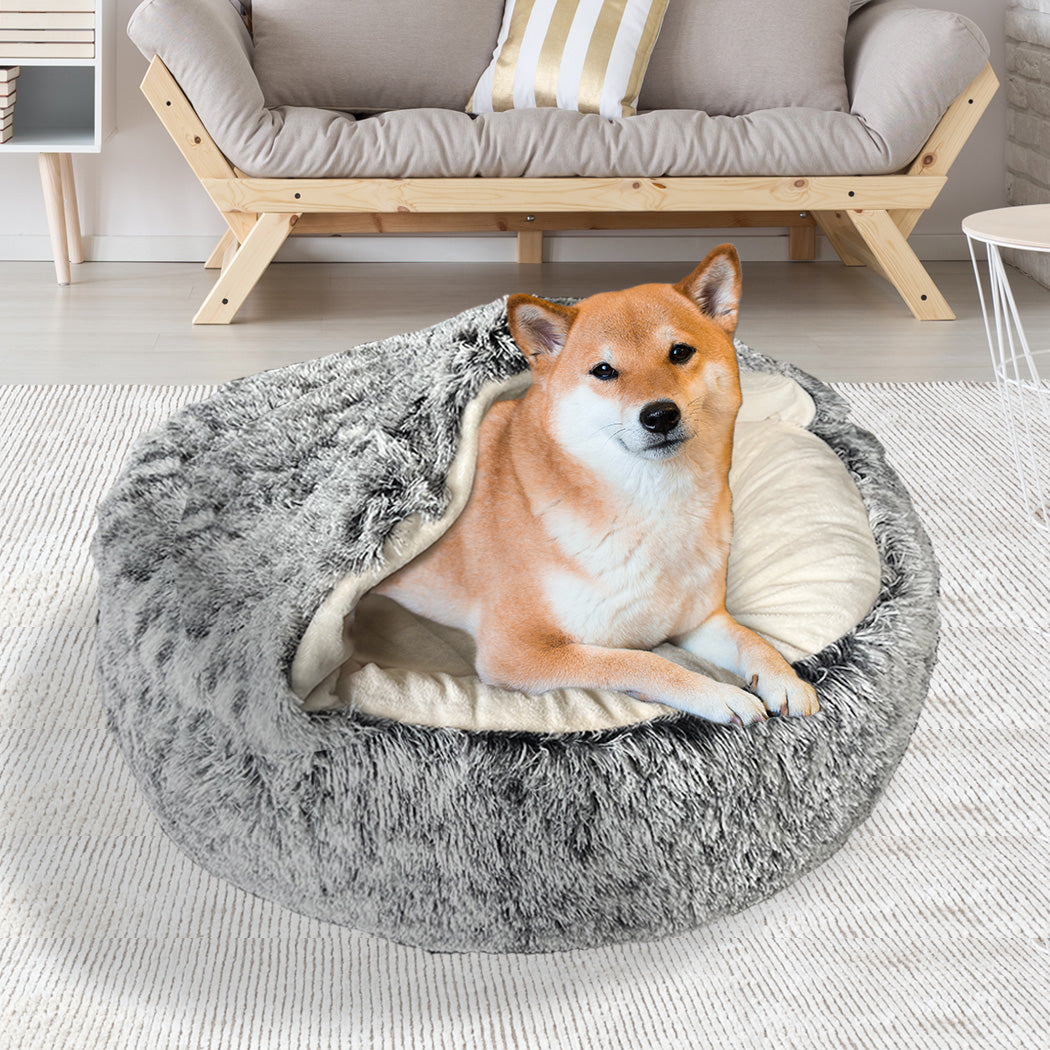 PaWz Pet Dog Calming Bed Warm Soft Plush L Large-1942352738855817223