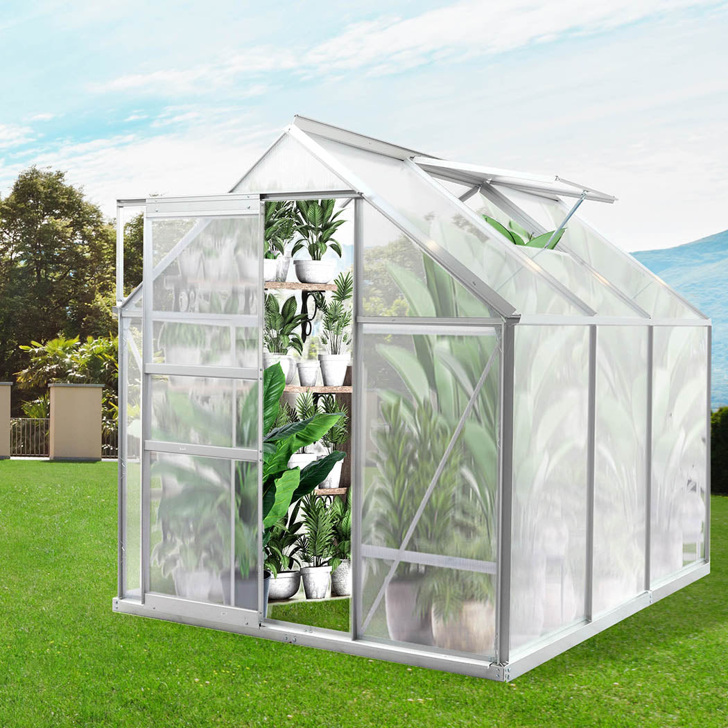 Lambu Greenhouse Aluminium Walk In Green-1942353762404405255