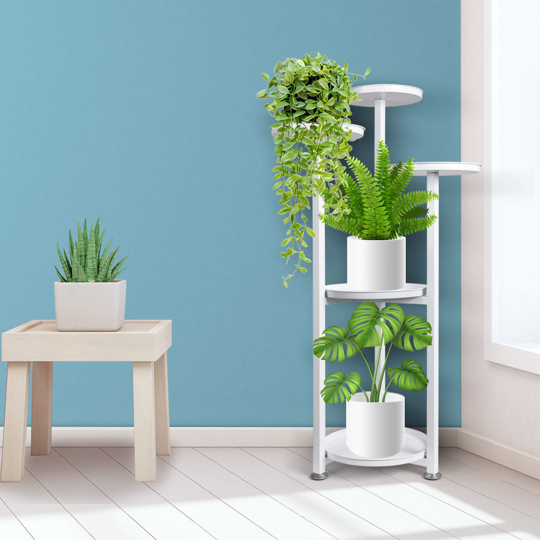 Levede Plant Stand Outdoor Indoor Flower White Medium-1942352904056868870