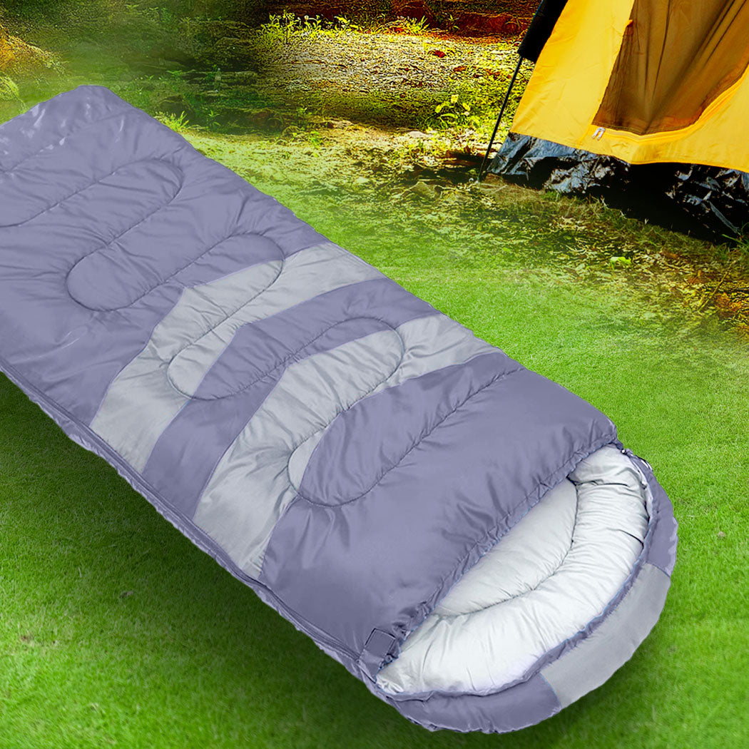 Mountview Single Sleeping Bag Bags Outdoor Grey-1942352890798673927