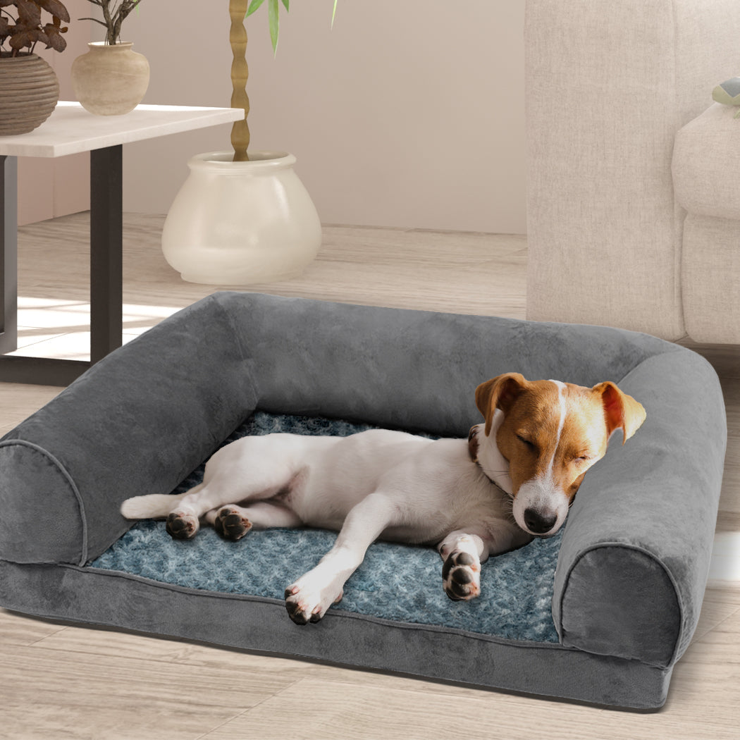 PaWz Pet Bed Sofa Dog Beds Bedding Soft M Grey Medium-1942353067563421703