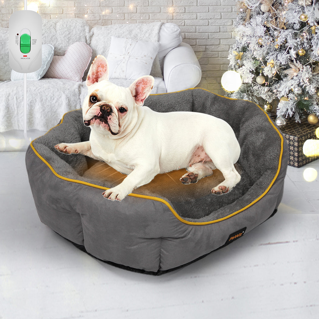 PaWz Electric Pet Heater Bed Heated S Grey Small-1942352737421365255