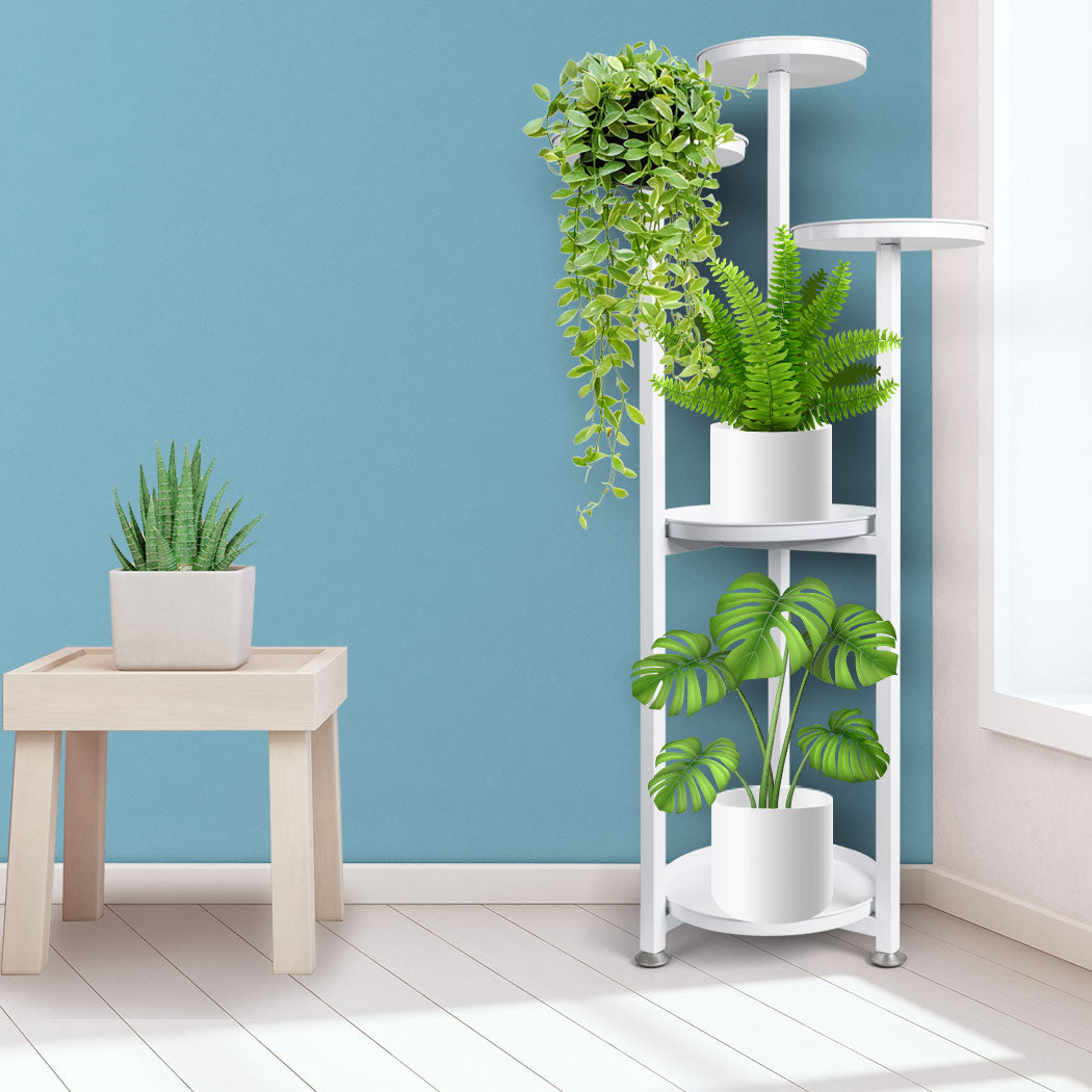 Levede Plant Stand Outdoor Indoor Flower White Large-1942352903205425158
