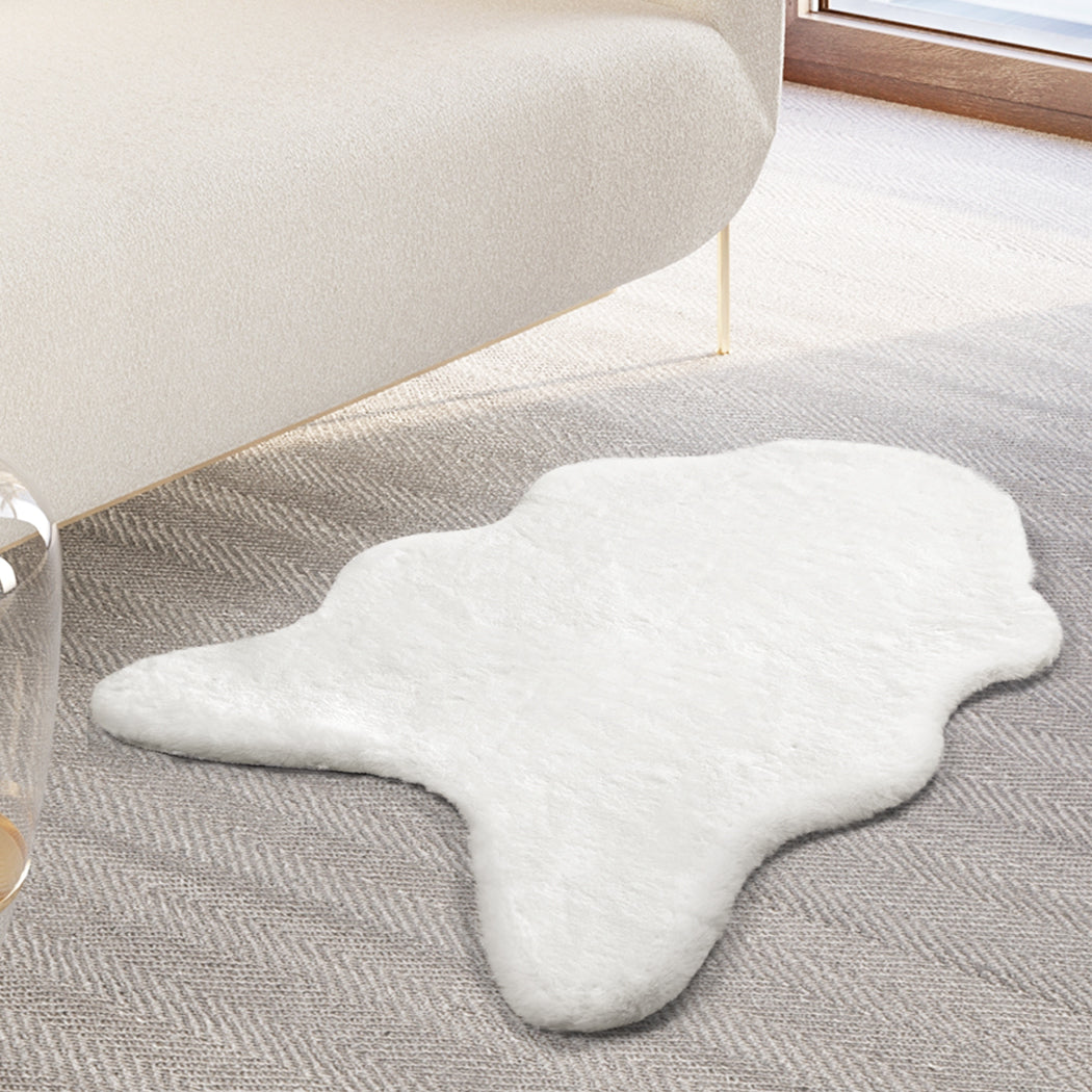 Marlow Floor Shaggy Rugs Area Rug Faux 60X90CM-1942353171263393799