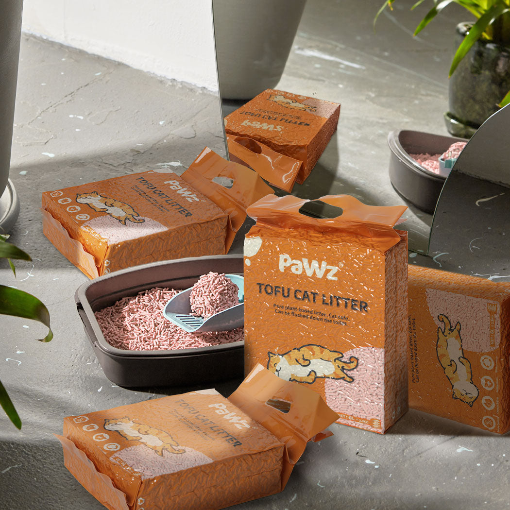 PaWz 2.5kg Tofu Cat Litter Clumping Peach-1942352760943022087