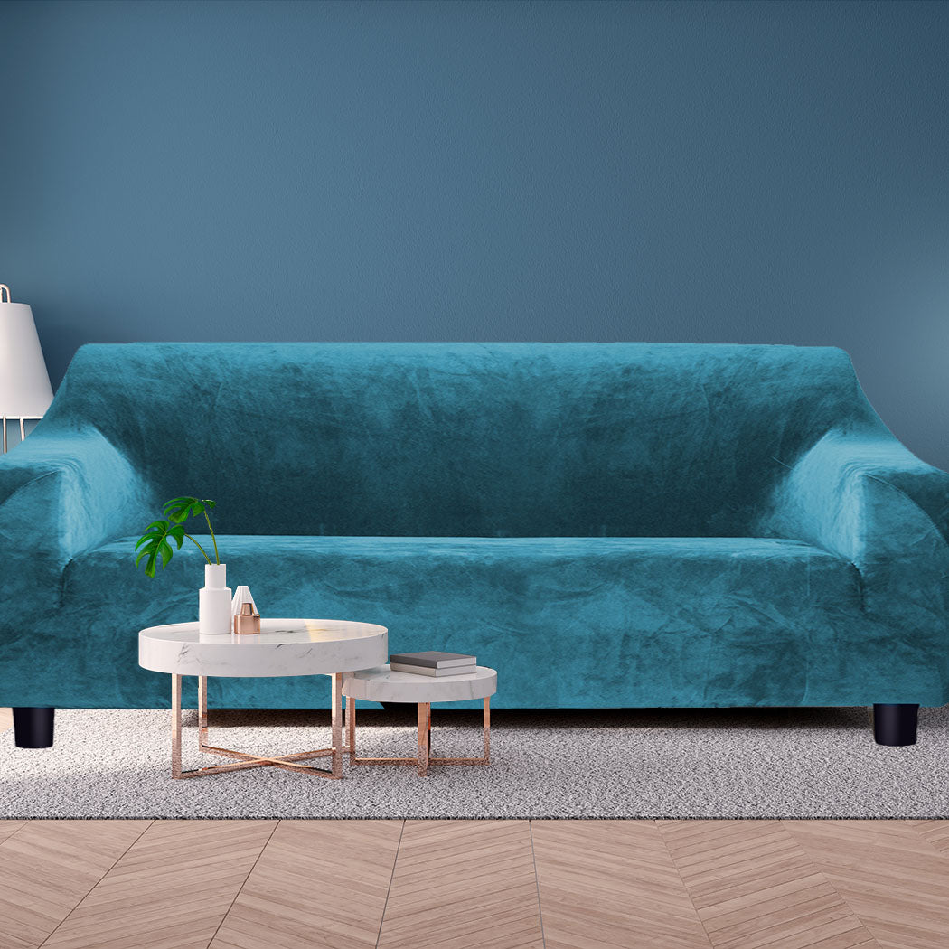 Marlow Sofa Covers 4 Seater High Stretch Green Agate Green-1942353793329008647