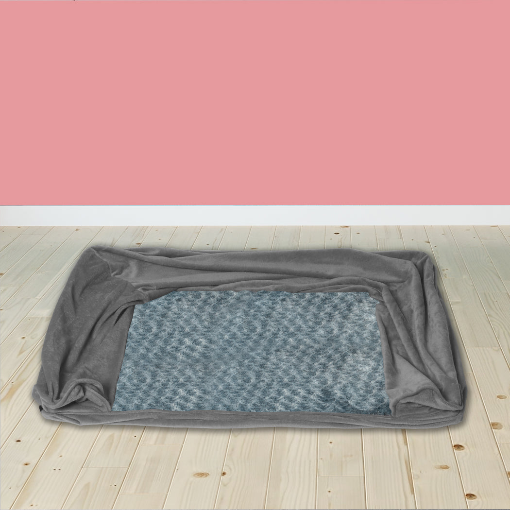 PaWz Pet Bed Sofa Dog Bedding Soft Warm L Cover Grey Cover Large-1942353067194322951