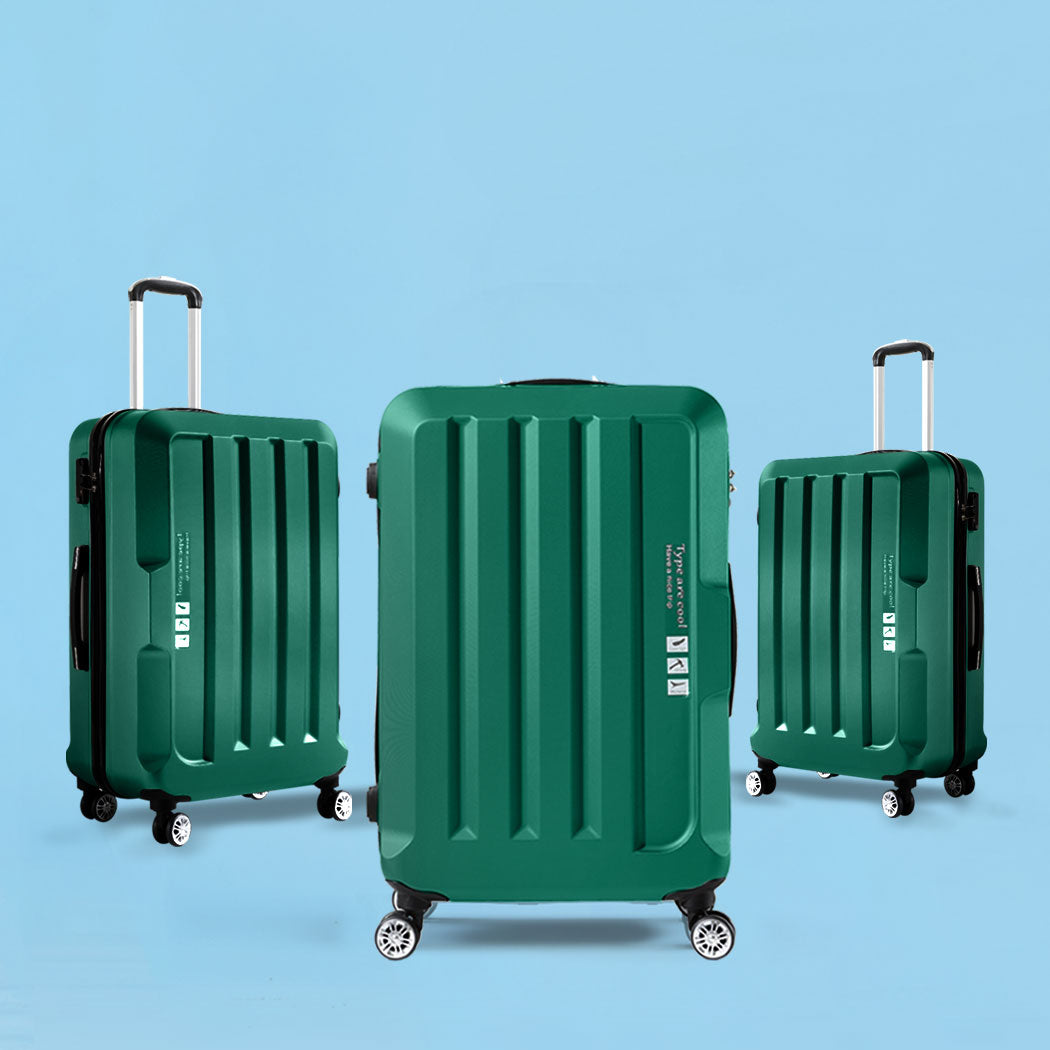 Slimbridge 20"24"28" 3PC Luggage Sets Green-1942352928165728263