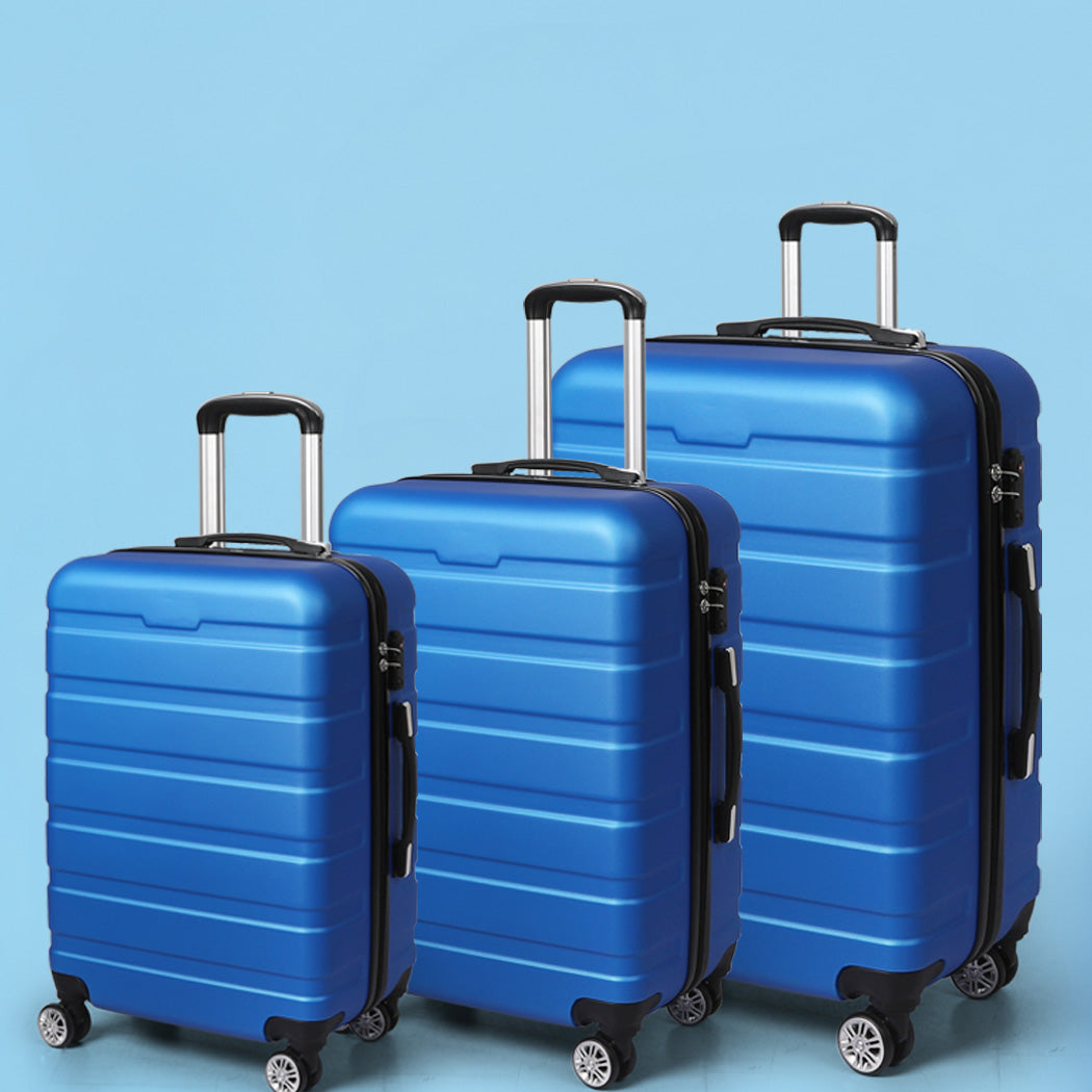 Slimbridge 3PC Luggage sets Suitcase Blue-1942352940677337095