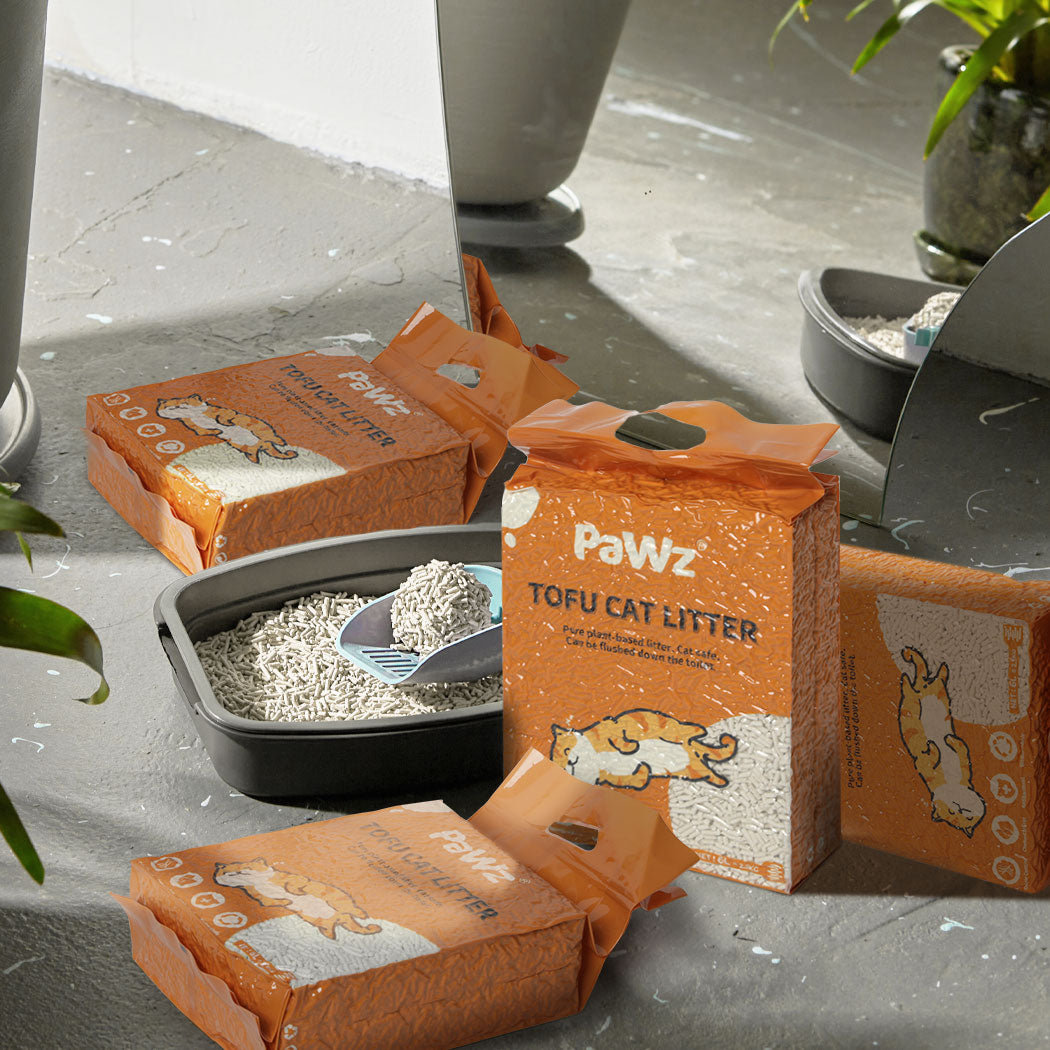 PaWz 2.5kg Tofu Cat Litter Clumping Natural x12-1942353631168827398
